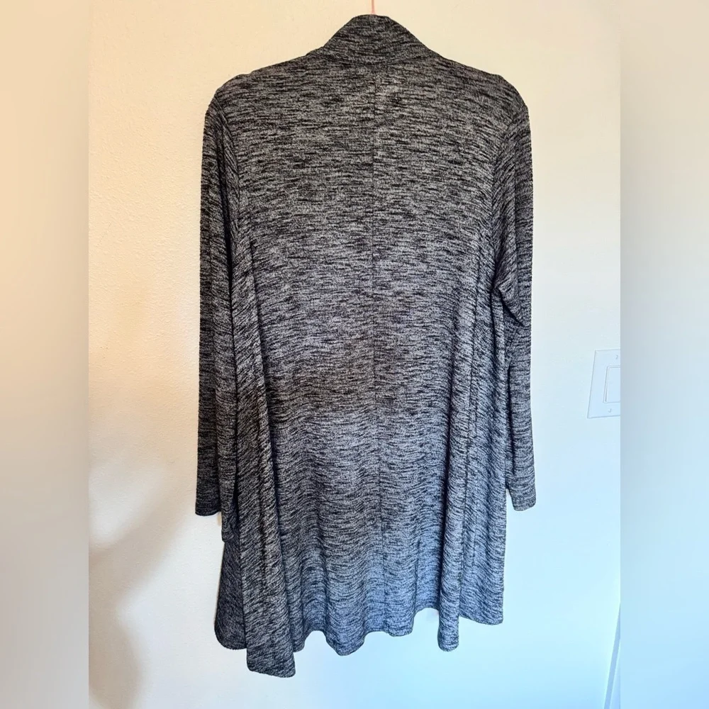 Sun Kim Taylor Tunic Jacket Full Zip Swing Heather Gray Size Large Pockets